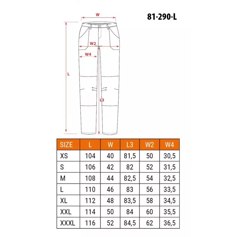 NEO Tools 81-290-L Spodnie ochronne czarne rozmiar L