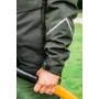 NEO Tools 81-573-XXL Kurtka robocza softshell czarno-szara z pomarańczowymi akcentami, wodoodporna, oddychająca, odpinany kaptur, elementy odblaskowe, unisex