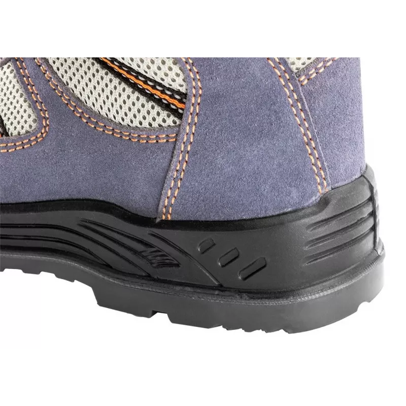 NEO TOOLS 82-046 S1P SRC Buty bezpieczne z podnoskiem stalowym i wkładką antyprzebiciową, zamsz i siateczka, czarno-szare, EU 39-47