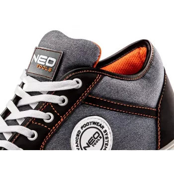 NEO Tools 82-112 S1P SRC Buty ochronne niskie, stalowy podnosek, rozmiar 46, czarny/szary