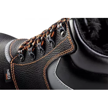 Buty ochronne NEO TOOLS 82-143 S1P SRC z podnoskiem stalowym i wkładką antyprzebiciową, rozmiar 43, czarno-szare