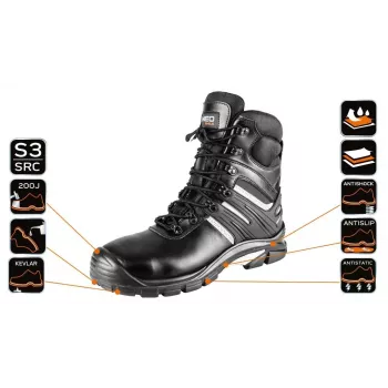 NEO Tools 82-175-40 S1P SRC Buty ochronne z podnoskiem stalowym Rozmiar 40 Szary/Czarny