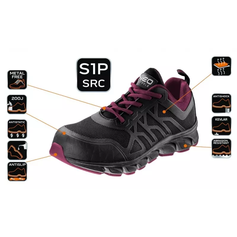 NEO Tools 82-530-40 S3 SRC Buty Ochronne z Podnoskiem Stalowym, Rozmiar 40