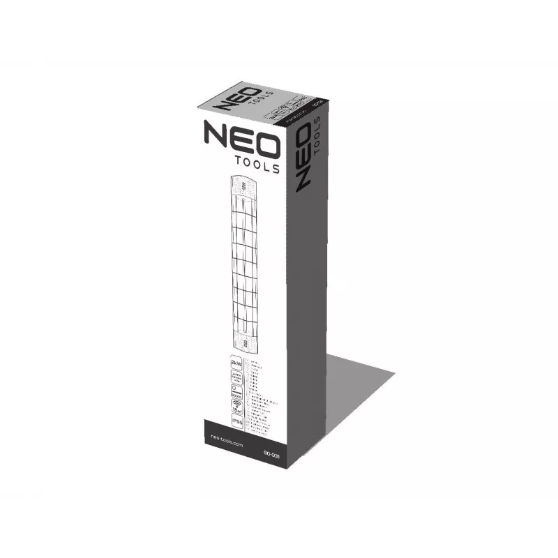 NEO TOOLS 90-031 Promiennik podczerwieni 2000 W czarny IP44 do montażu na ścianie/suficie