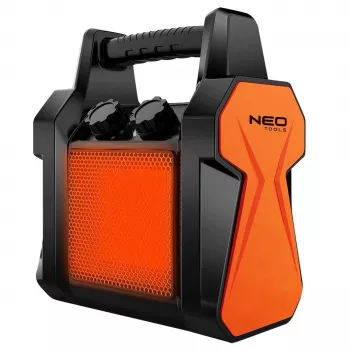 NEO Tools 90-061 Elektryczny grzejnik konwekcyjny 3000W, 2 poziomy grzania, tryb wentylatora, regulowany termostat, zabezpieczenie przed przegrzaniem, czarno-pomarańczowy