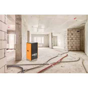NEO TOOLS 90-162 Osuszacz powietrza 10L/24h z zbiornikiem 2.1L, wyświetlaczem LED, automatycznym odszranianiem, ciągłym odprowadzaniem wody, blokadą rodzicielską, czarny