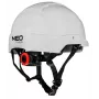 NEO TOOLS 97-211 Wentylowany przemysłowy kask ochronny z 6-punktową regulacją zapadkową, EN 397, biały
