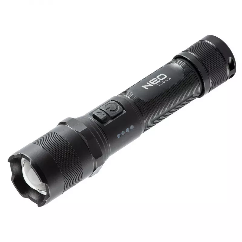NEO TOOLS 99-035 Czołówka LED COB akumulatorowa z czujnikiem ruchu, 300 lm, IPX4, USB-C, regulowany kąt, podstawa magnetyczna