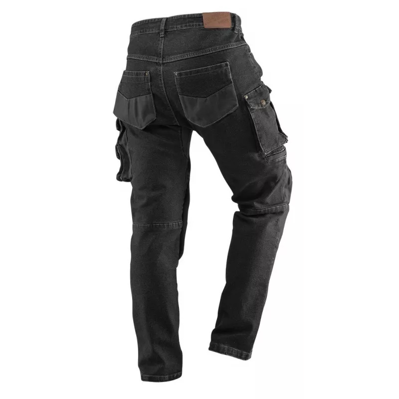 NEO TOOLS DENIM Spodnie robocze, czarne, rozmiar L