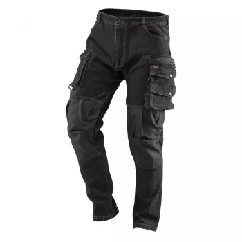 NEO TOOLS DENIM Spodnie robocze, czarne, rozmiar L