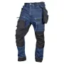 NEO TOOLS DENIM Spodnie robocze z wzmocnieniami Cordura i odpinanymi kieszeniami typu holster, granatowe, rozmiar L