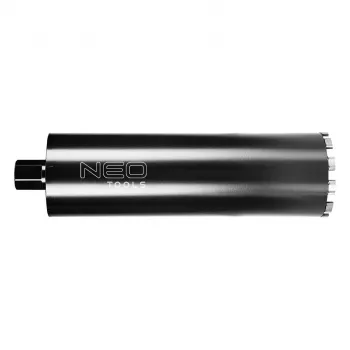 NEO TOOLS Wiertło diamentowe koronowe 132 mm x 470 mm, gwint 1 1/4 cala UNC, wiercenie mokre do żelbetu i muru