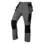 NEO TOOLS Mix&Match Spodnie robocze z 4-kierunkowym rozciąganiem, wzmocnione Cordura, szary/czarny, XS
