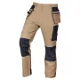 NEO TOOLS Mix&Match Spodnie robocze z 4-kierunkowym rozciąganiem, wzmocnieniami Cordura, kolor beżowo-czarny, rozmiar L