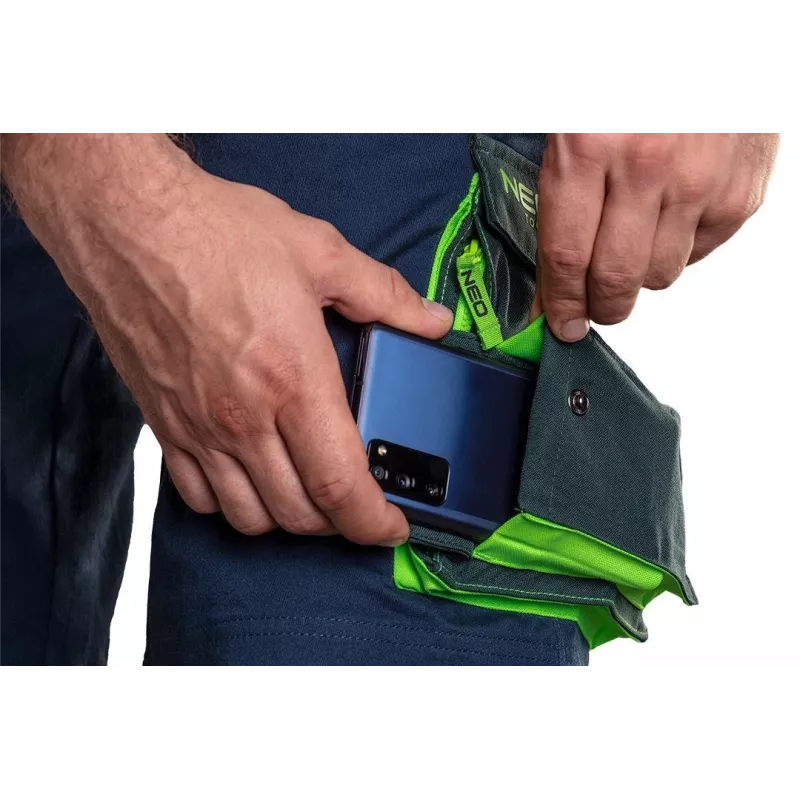 NEO TOOLS PREMIUM Męskie Szorty z Mieszanki Bawełny z Dodatkiem Elastanu, XXXL, Czarny