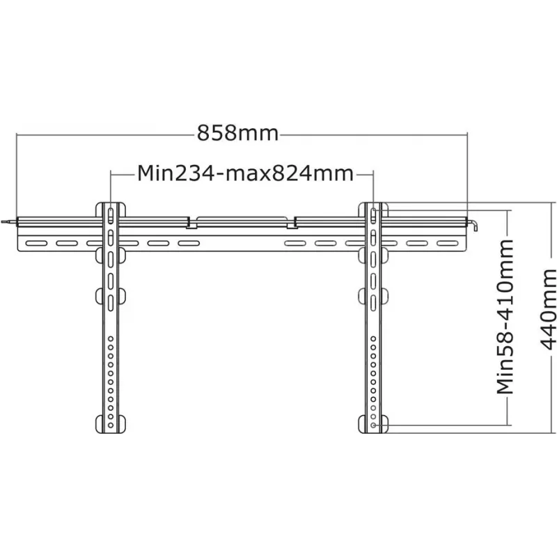 Neomounts PLASMA-W065 Fixed TV Wall Mount for 37-75 inch Screens, Silver, 50kg Capacity, VESA 200x200 to 600x400