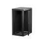 NETRACK 019-180-645-022 Szafa ścienna/wieszana 19 inch 18U 450mm Drzwi szklane Czarny Zdejmowane panele boczne