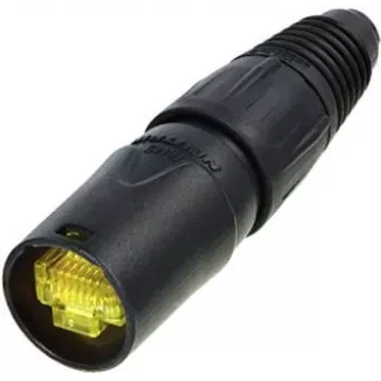 Neutrik NE8MX-B-1 etherCON nośnik złącza kablowego - czarna chromowana obudowa, ochrona RJ45