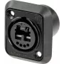 Złącze panelowe Neutrik NO2-4FDW-1-A opticalCON DUO, LC-Duplex z tyłu, czarne, montaż panelowy D-Shape