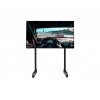 Next Level Racing Floor Stand - Round Tube Freestanding Single Monitor Stand - Up to 65 inch - Height Adjustment, Tilt - Maximum Weight Capacity 50 kg - Black