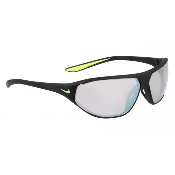NIKE AEROSWIFTEDQ0 Unisex Sport Sunglasses - Matte Black, Grey Tint, 65mm Lens