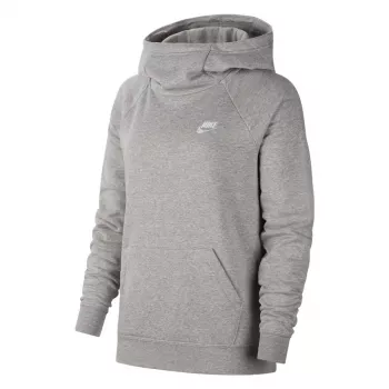 Nike Essentials Damska Bluza z Golfem z Polarowym Wnętrzem Ciemnoszary Melange Rozmiar S