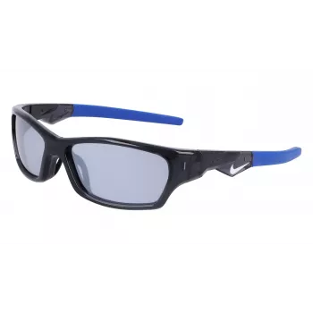 Okulary przeciwsłoneczne Nike Jolt dla dzieci - matowa czerń / dymny szary - soczewki 57 mm