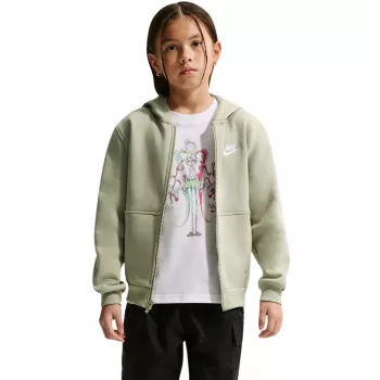 Nike Sportswear Club Fleece Bluza dziecięca z kapturem i okrągłym dekoltem, kolor jasnozielony, rozmiar XL