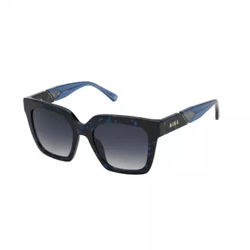 Okulary przeciwsłoneczne damskie Nina Ricci Cat Eye SNR318520VBG - Oprawa acetatowa Havana, soczewki gradientowe brązowe, 52mm
