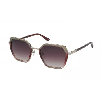 Okulary przeciwsłoneczne damskie Nina Ricci Cat Eye SNR359540C19 - Błyszcząca czarna oprawka, szare gradientowe szkła, 54/20/140 mm