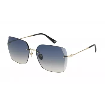 Okulary przeciwsłoneczne damskie Nina Ricci SNR271V60300Y Motyl Oversize Ciemny Brąz Havana Gradient Brązowy 60mm