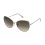 Okulary przeciwsłoneczne damskie NINA RICCI SNR302-600A32 Havana/Brown Tortoise oprawka brązowe soczewki gradientowe 60/16/135 mm