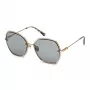 Okulary przeciwsłoneczne damskie NINA RICCI SNR304-598FEX Brąz/Złoto Motyl Kocie Oko