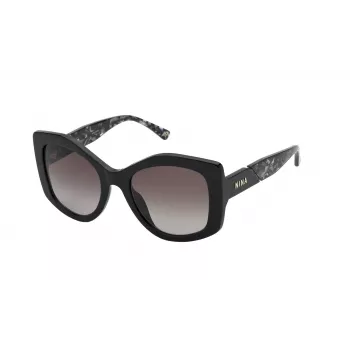 Okulary przeciwsłoneczne NINA RICCI dla kobiet SNR317-530700 - Oprawka acetatowa, soczewki gradientowe brązowe, 53 mm