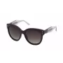Okulary przeciwsłoneczne damskie NINA RICCI SNR3245501CK - czarna oprawka acetatowa, szare soczewki poliwęglanowe, 55/18/140 mm