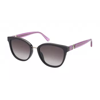 Okulary przeciwsłoneczne damskie NINA RICCI SNR3585401CK - czarna oprawka acetatowa, szare soczewki gradientowe, 54/19/140 mm