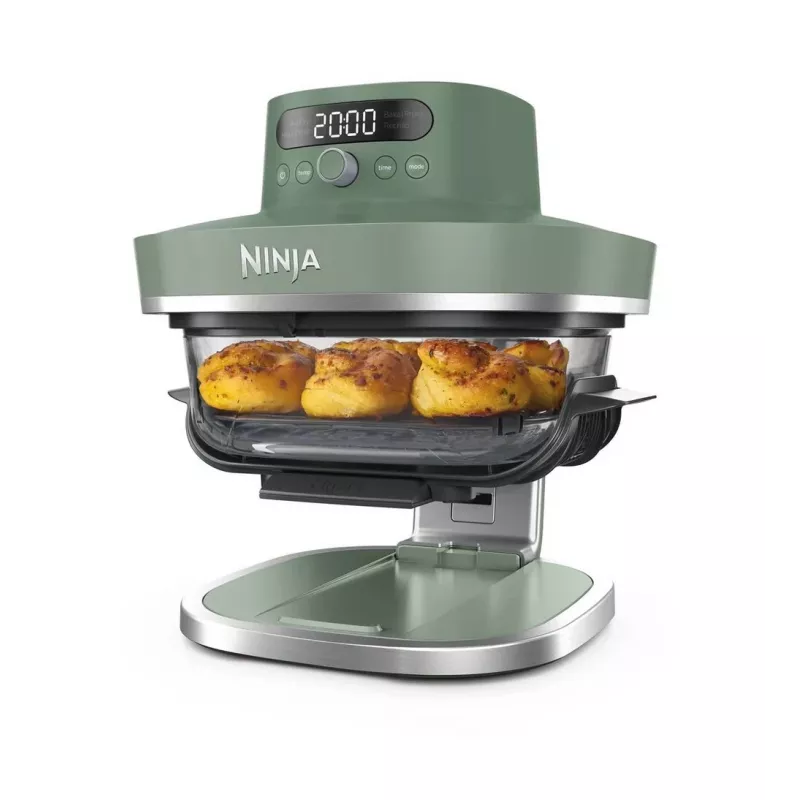 Ninja AS090EUGN 5-in-1 XL Glass Air Fryer Crispi Pro, 5.7 L, 2050 W, Moss Green