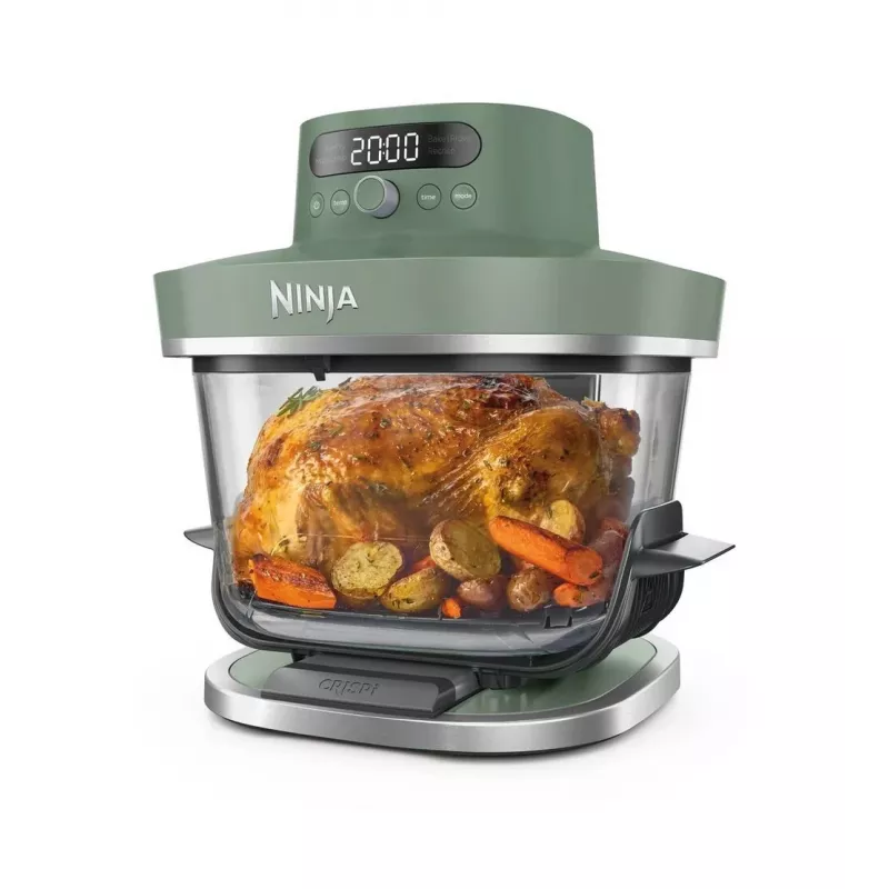 Ninja AS090EUGN 5-in-1 XL Glass Air Fryer Crispi Pro, 5.7 L, 2050 W, Moss Green