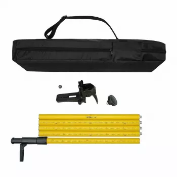 NIVEL SYSTEM Rod LP-36 3.6m Aluminiowa Łata Niwelacyjna z Libellą i Pokrowcem