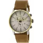 NIXON A4052548 Męski zegarek ze stali nierdzewnej 42mm z czarnym skórzanym paskiem