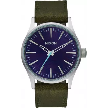 NIXON Sentry 38 Zegarek Damski A377-2302-00 Różowe Złoto Stal Nierdzewna Indigo Skóra