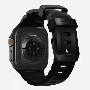 NOMAD Rocky Point Band do Apple Watch 46mm/49mm z FKM i tytanem (Carbon Black, Black Hardware)