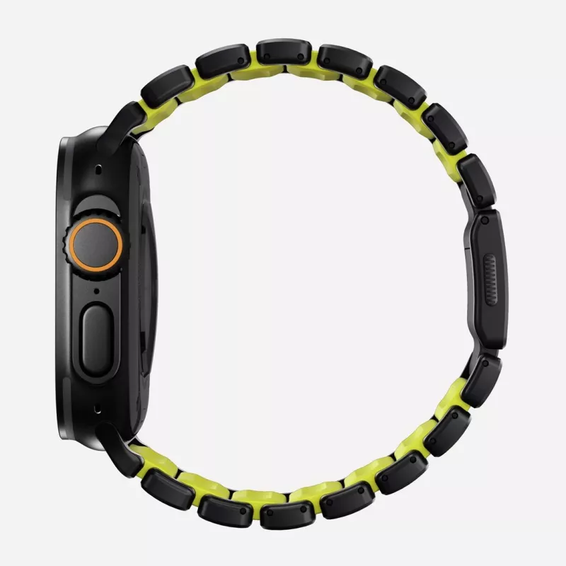NOMAD Stratos Band - Titanium Bracelet for Apple Watch 49mm z FKM (Black Titanium, Volt FKM)