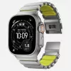 NOMAD Stratos Band - Titanowa bransoleta do Apple Watch 49mm z FKM (Natural Titanium, Volt FKM)