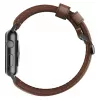 NOMAD Traditional Band - Horween Leather Strap for Apple Watch 46mm/49mm, Rustic Brown, Black Hardware