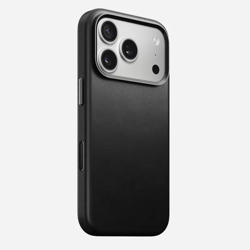NOMAD Traditional Leather Case dla iPhone 17 Pro - Czarny (kompatybilny z MagSafe)