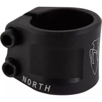 North Axe Double Clamp - 6061-T6 Aluminum, 31.8mm/34.9mm Compatible, Anodized Finish