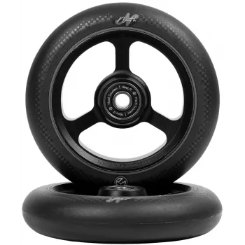 North Index Pro Scooter Koła 2-pak – 110mm 88A High-Rebound Urethane, ABEC 9 Łożyska (Czarny/Czarny)