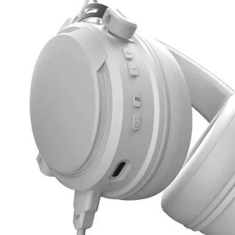 Nubi NH1 Przewodowy Nauszny Headset Gamingowy z Podświetleniem RGB, Przetwornikami 50mm, Mikrofonem Izolującym Hałas - Biały