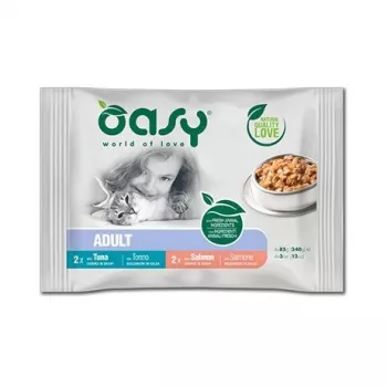 OASY Chunks in Gravy Multipack Fish Selection Mokra Karma dla Kotów 4x85g